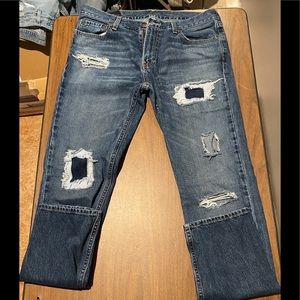 Hollister distressed pattern designed skinny jean